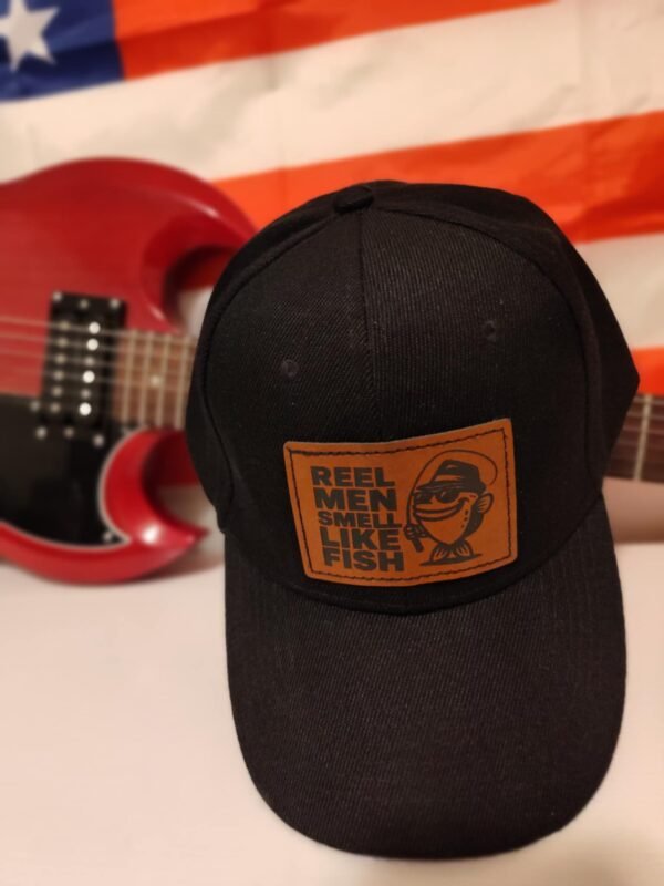 Reel Men Smell Like Fish Hat | Funny Fishing Cap for Outdoorsmen & Alpha Anglers | Hat Graver