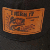 I Jerk It Every Chance I Get Hat – Funny Fishing Leather Patch Baseball Cap