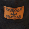 Inhale the Good Shit Hat Exhale the Bullshit Funny Weed Leather Patch Baseball Cap