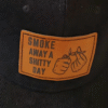 Smoke Away a Shitty Day Hat – Funny Weed Baseball Cap with Laser Engraved Leather Patch